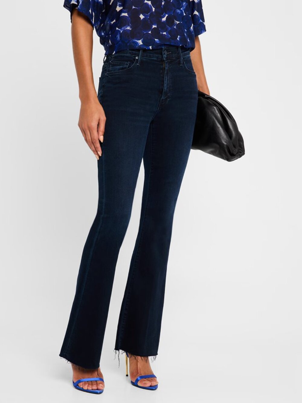 MOTHER Weekender Fray Flare Jeans Size 24